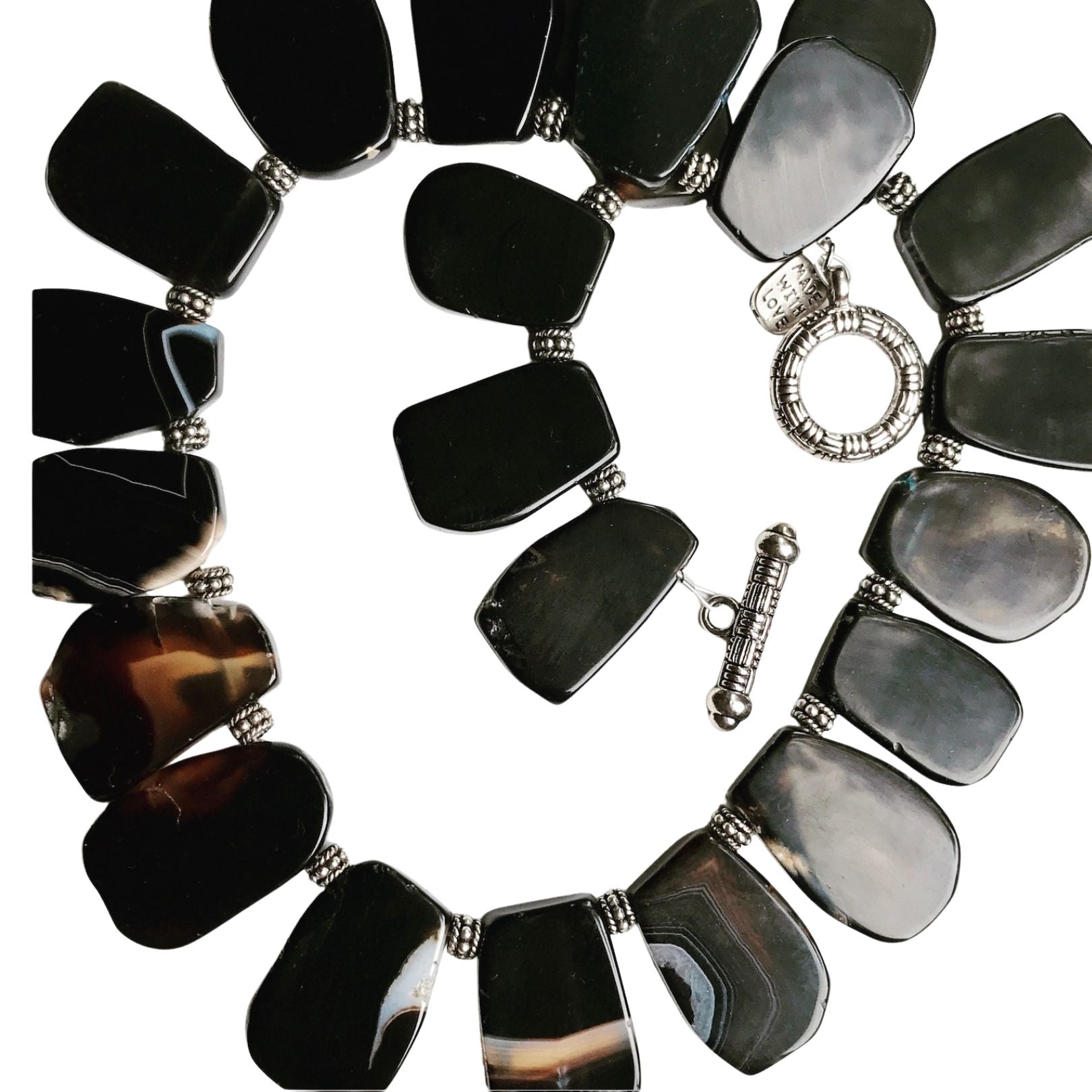 Blackagate necklace by Amy Delson