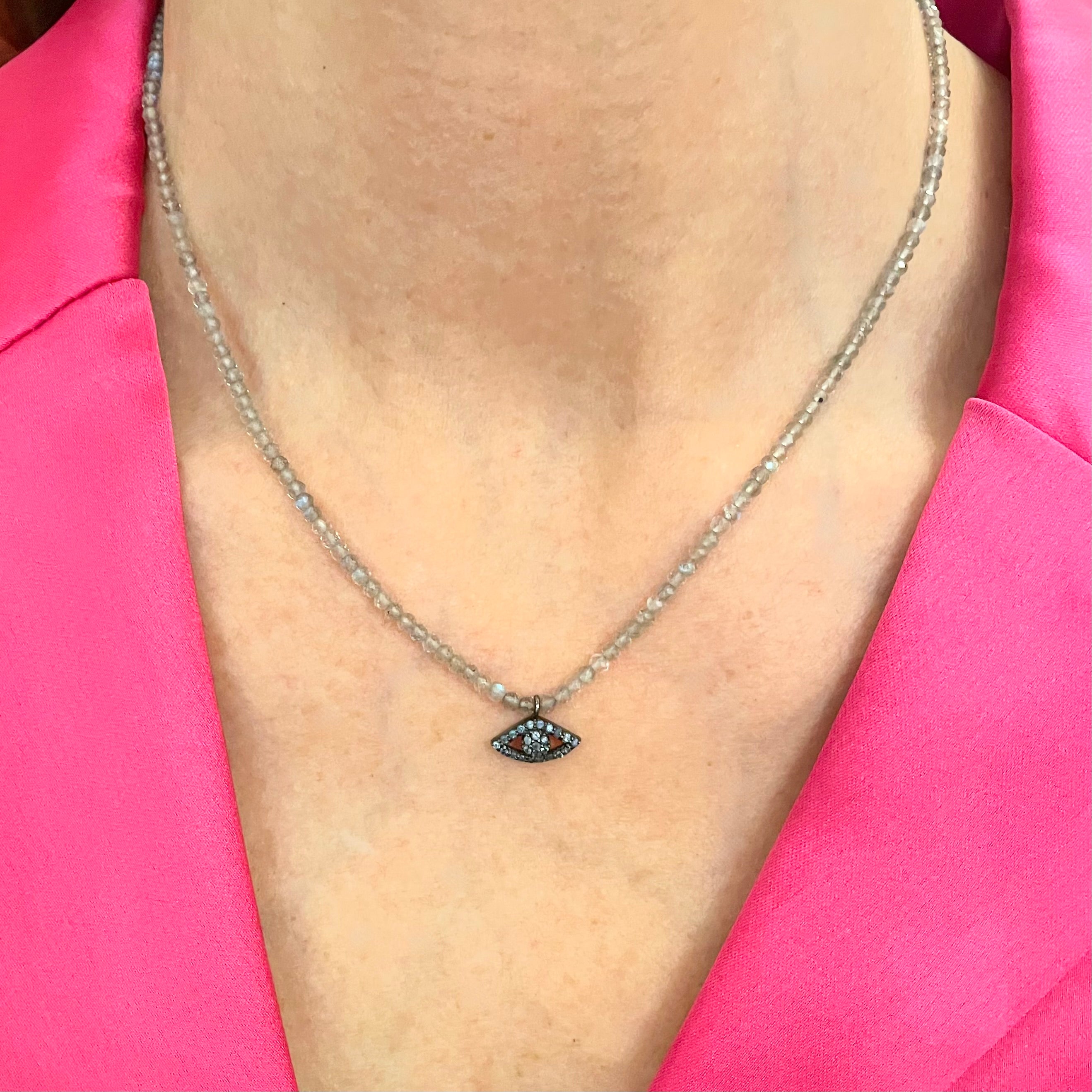 Eye Blue Diamond necklace by Amy Delson