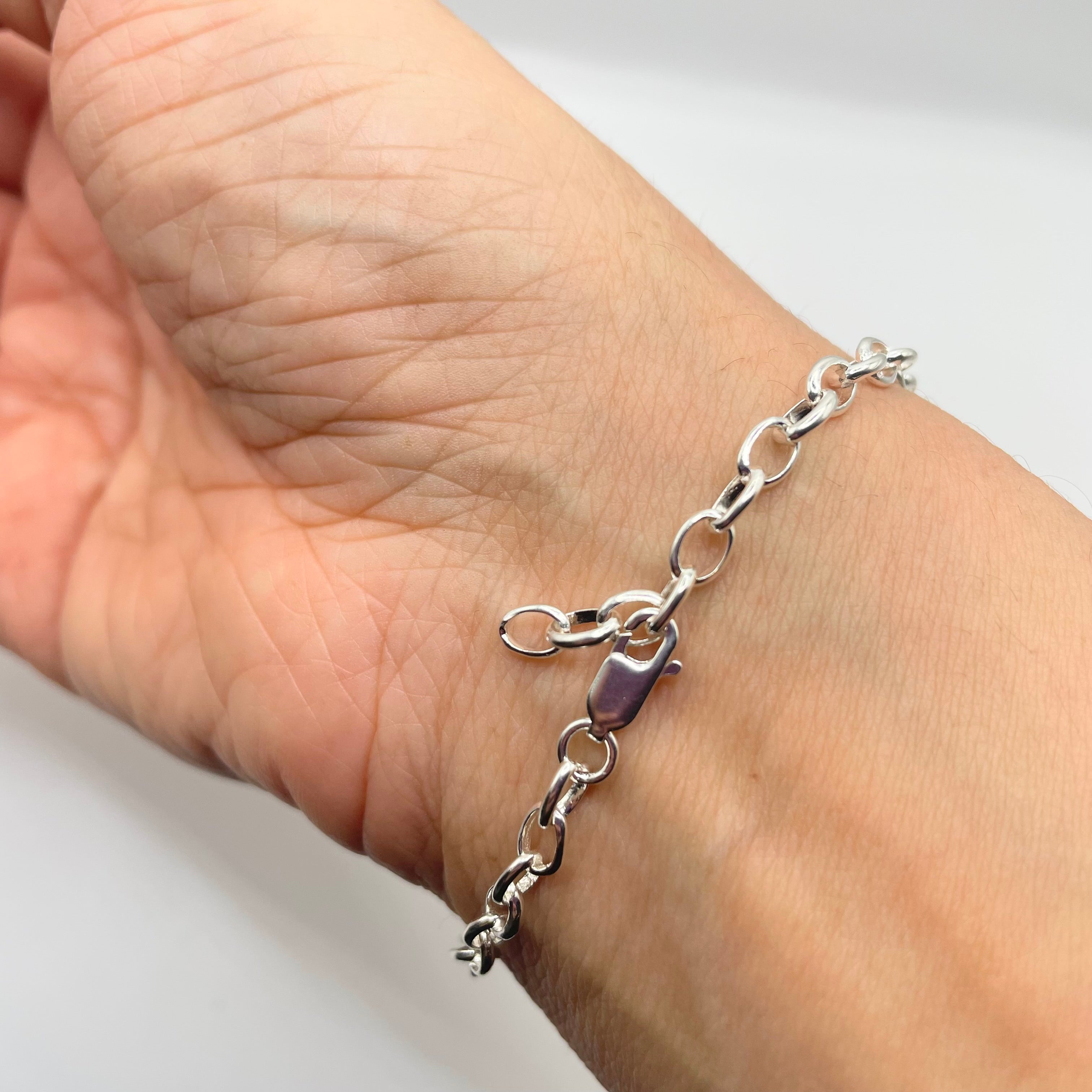 Blair - Adjustable White Topaz, Smoky Quartz Sterling Silver Bracelet