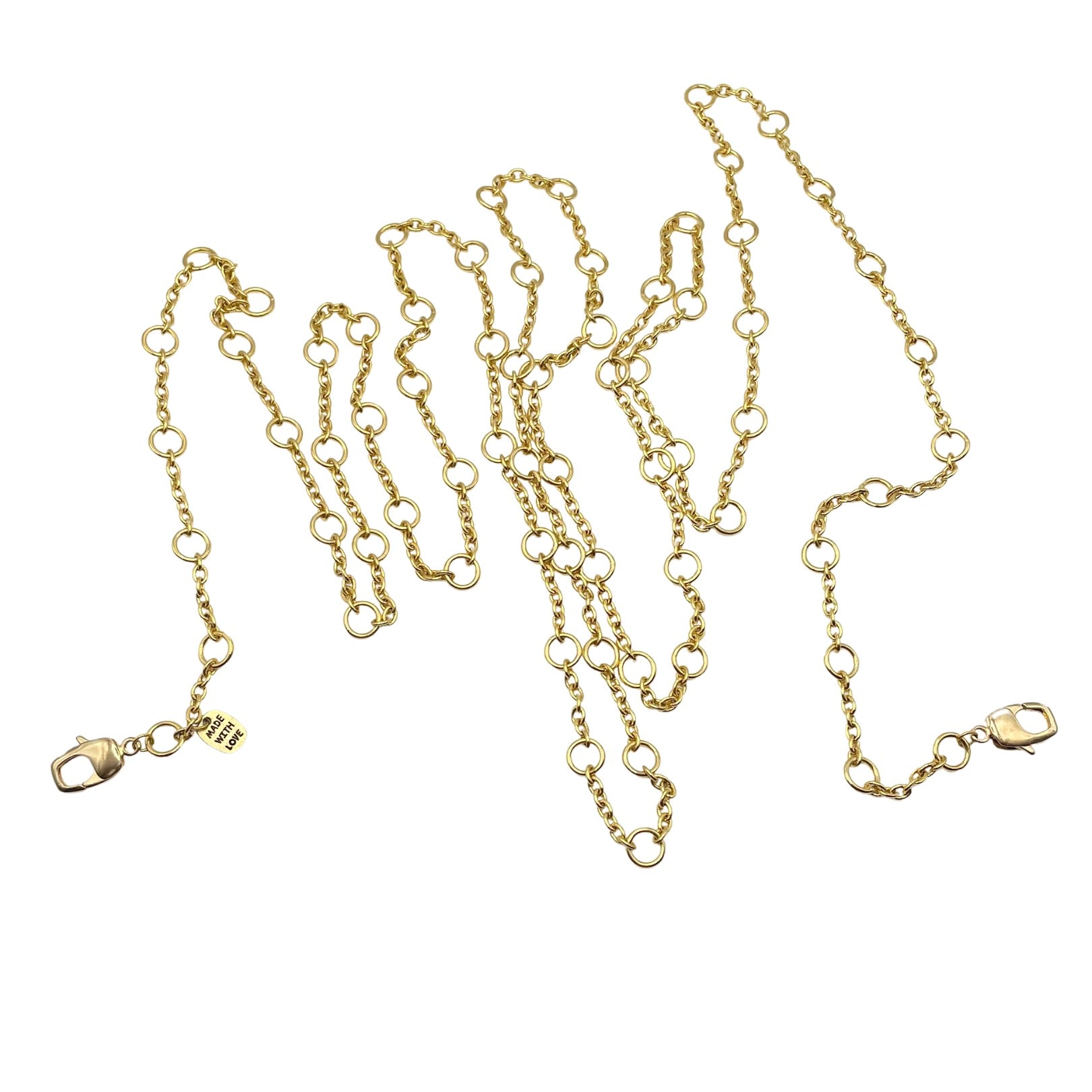 Gold body chain by Amy Delson