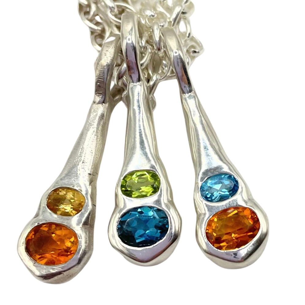 Amy Delson silver olivia gemstone pendants