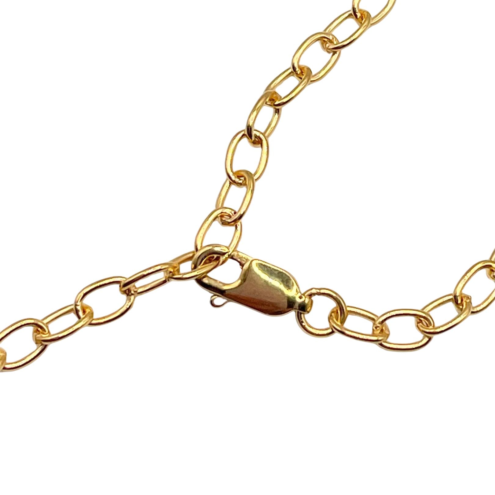 Closeup of lobster clasp and chain by Amy Delson