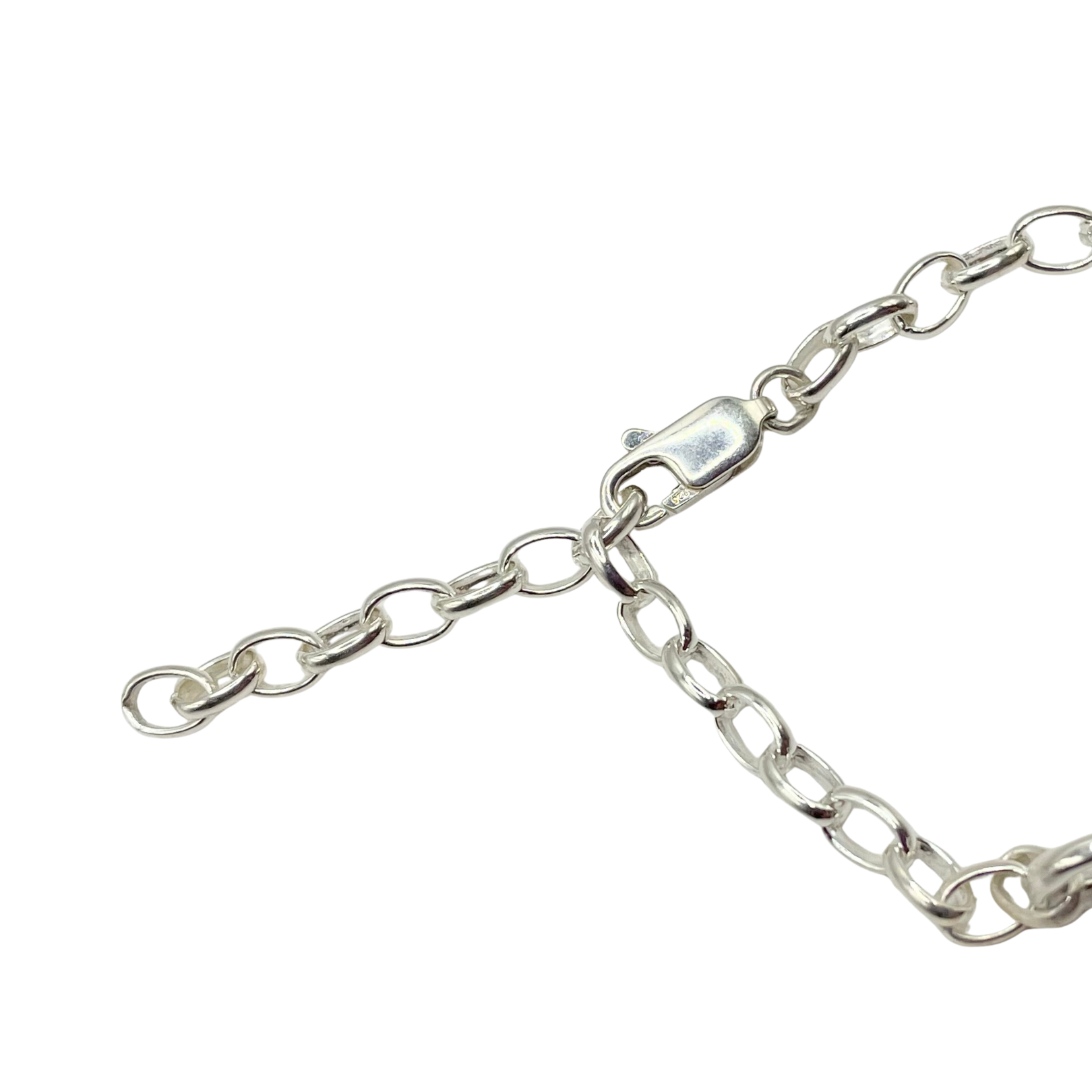 Lobster claw clasp with adjustable closure Amy Delson silver bracelet