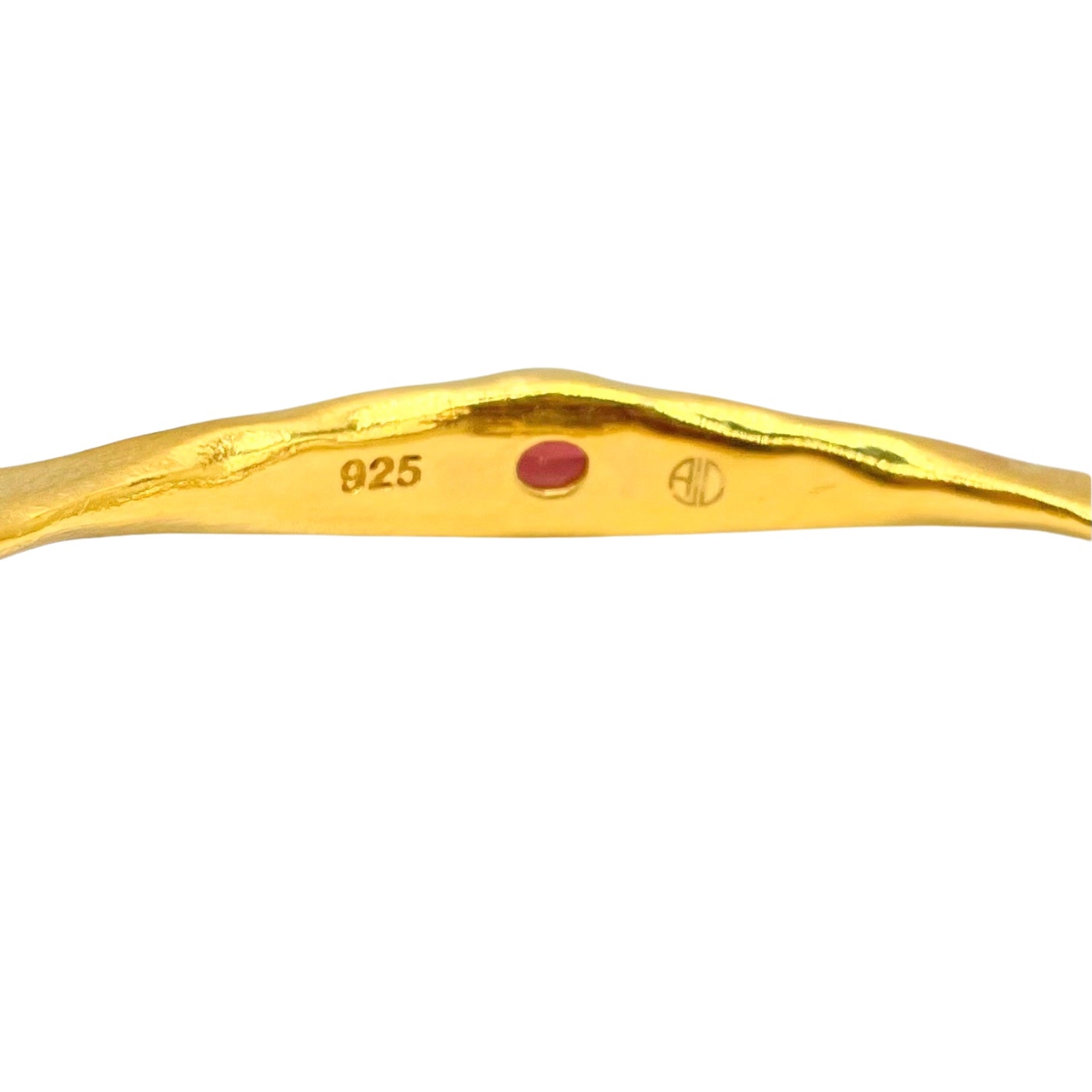 Inside Amy Delson Garnet Gold bangle
