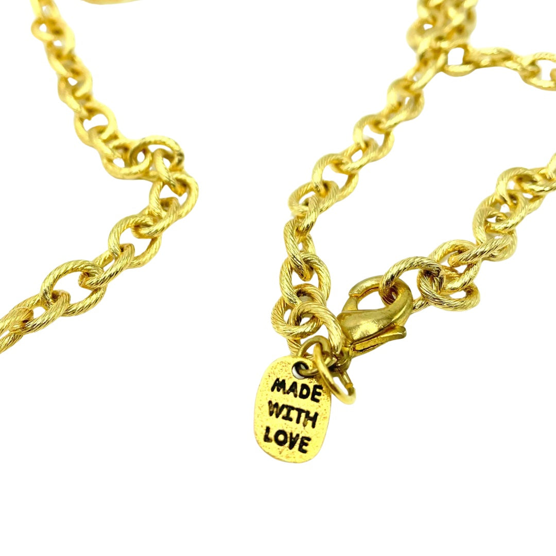 juliette gold delicate chain bracelet in white crystal