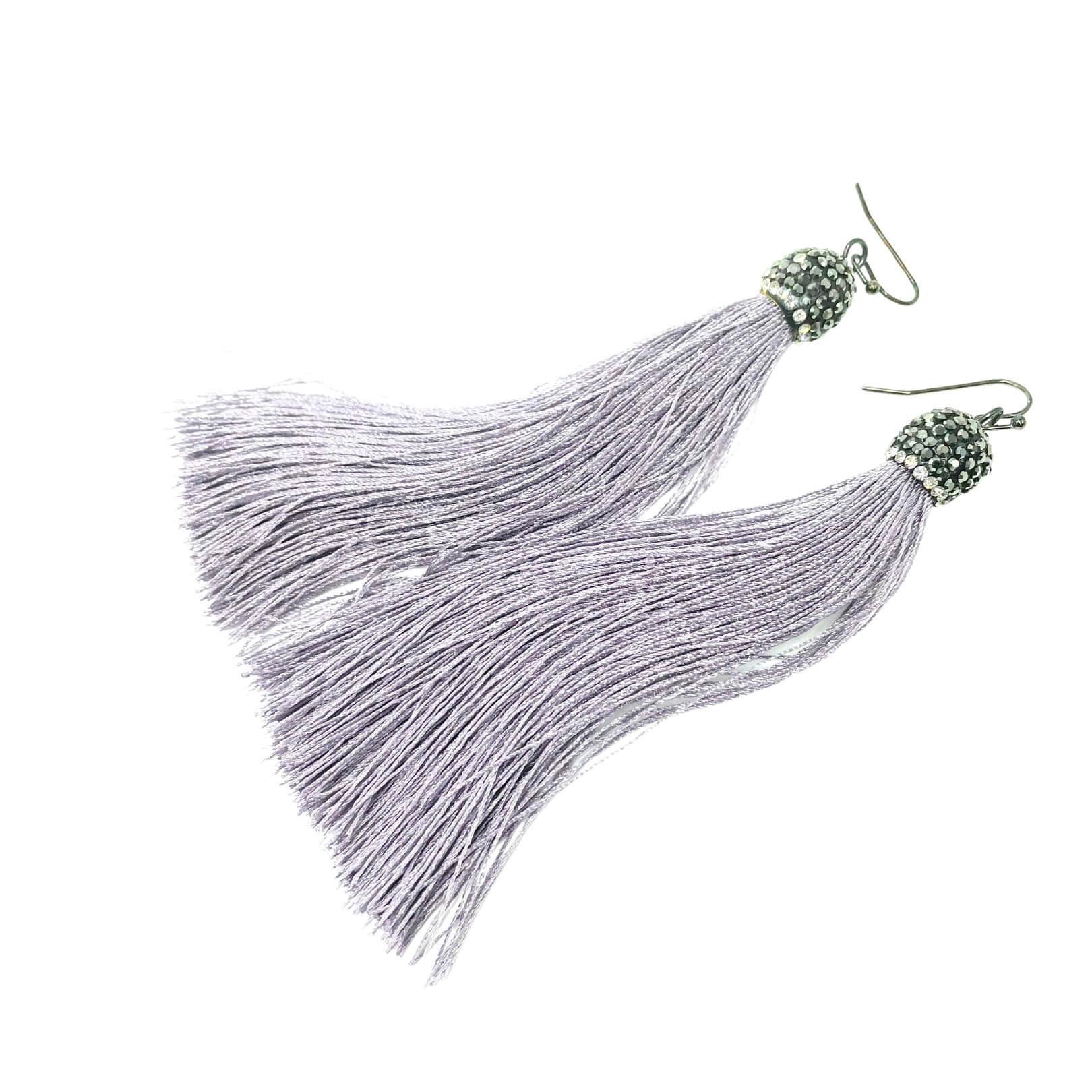 Amy Delson grey tassel earrings