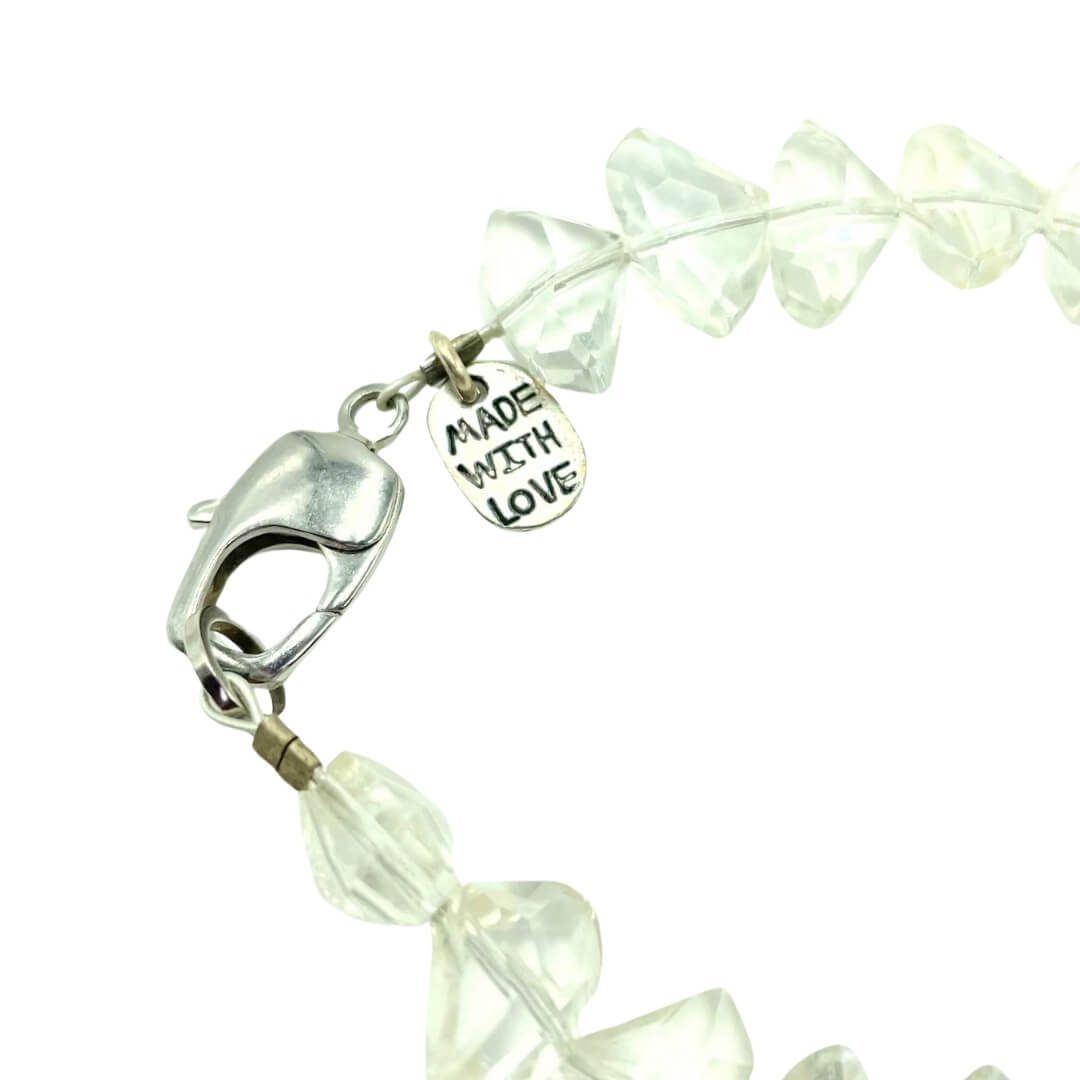 clear quartz and amethyst bracelet