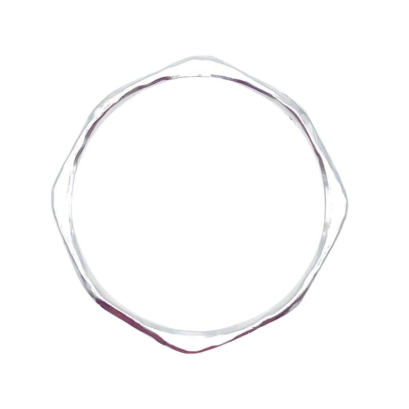 top view of Amy Delson sterling silver bangle bracelet