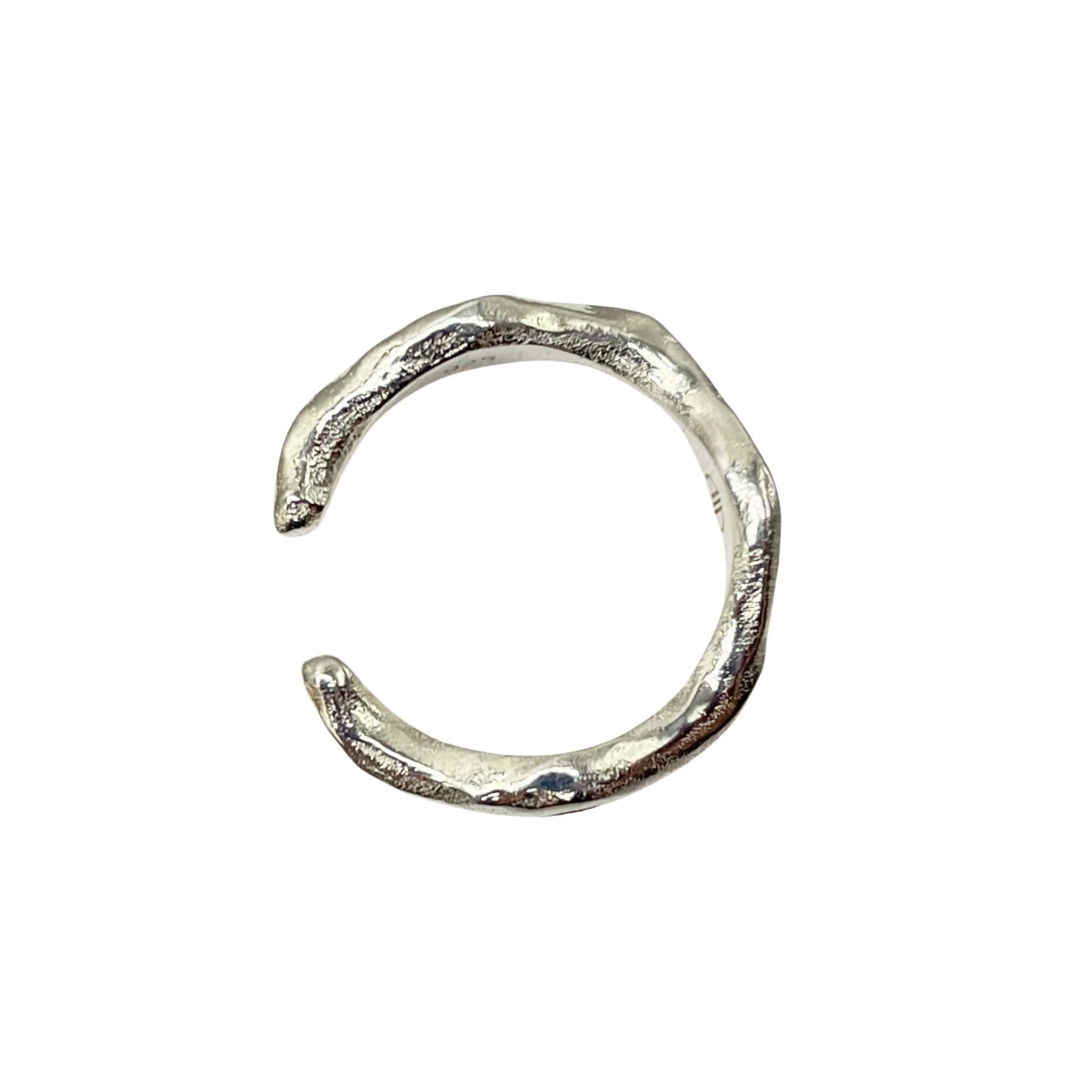 Chloe - Orange Citrine Three Stone Silver Ear Cuff