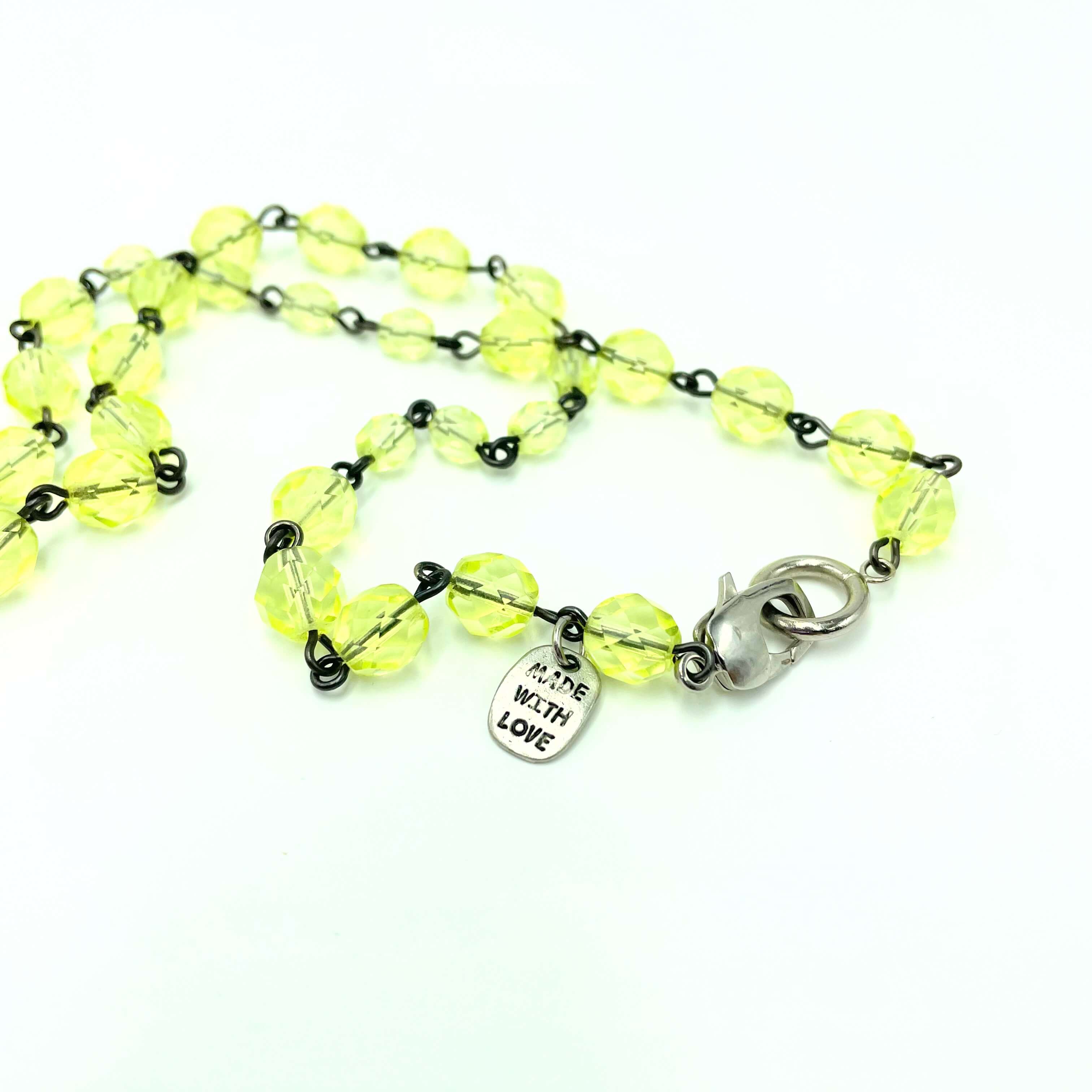 Mindy - Moon Green Crystal Necklace