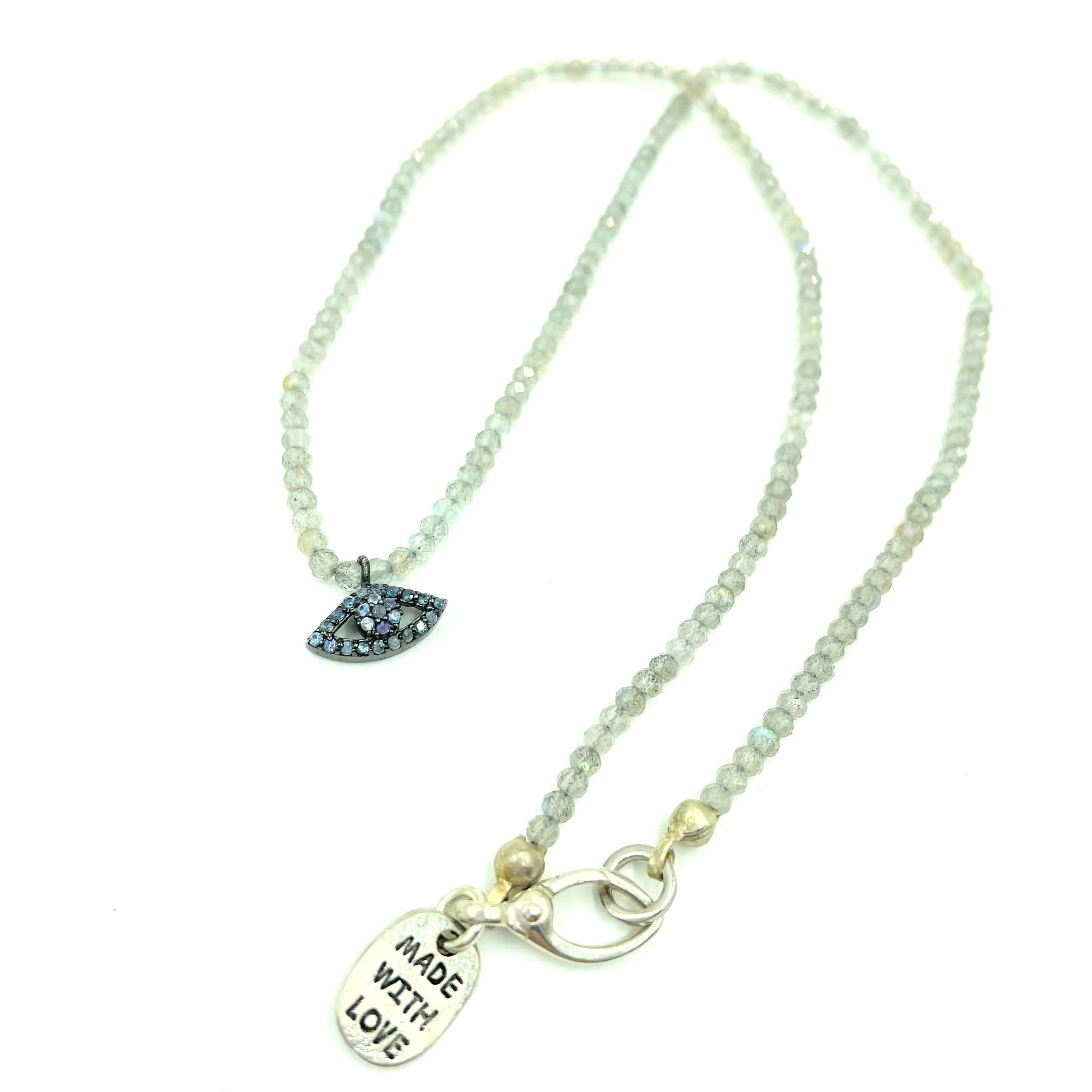 Amy Delson Evie Diamond Eye necklace made with love in NYC