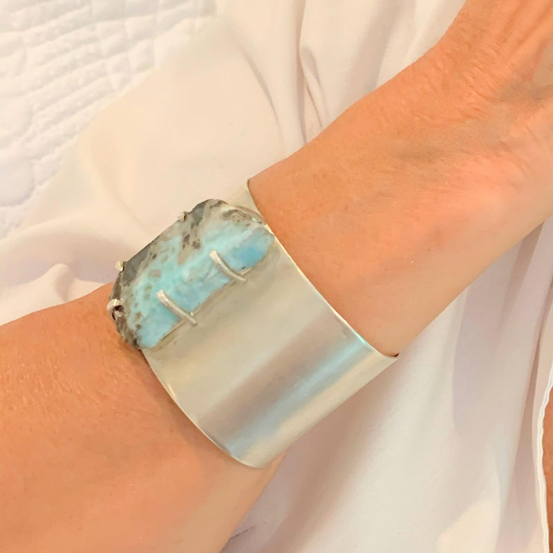 Amy Delson Larimar Cuff in Sterling Silver