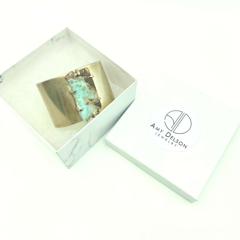 Amy Delson Jewelry Larimar Cuff Gift Boxed 