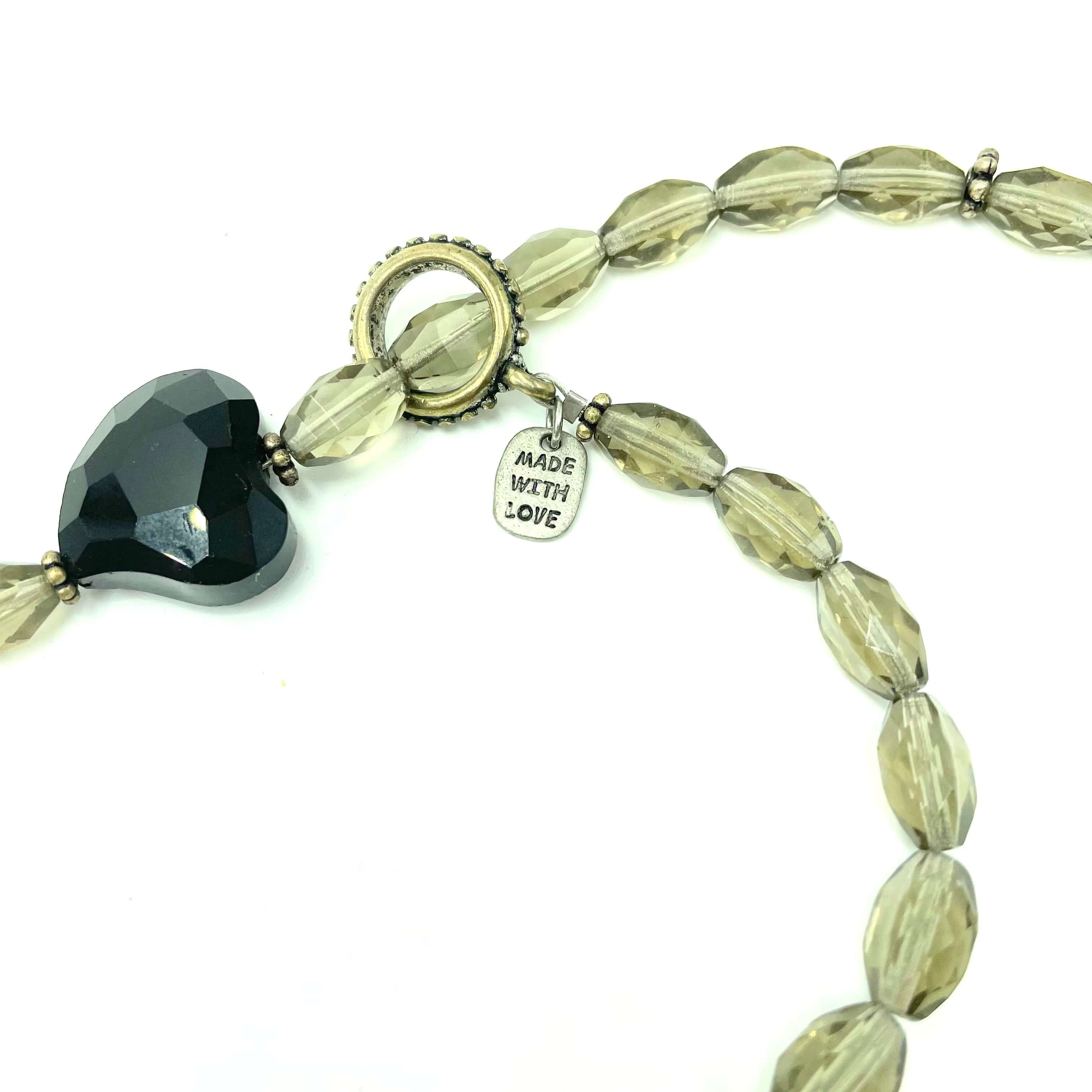 crystal heart pendant