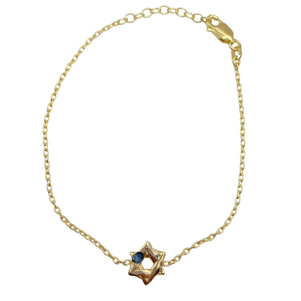 18k Gold Vermeil Star of David Bracelet by Amy Delson