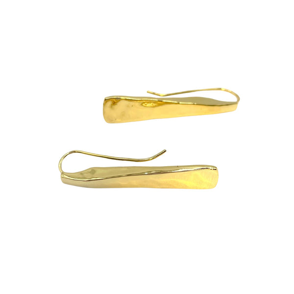 Golda - Gold Wedge Drop Earrings