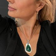 AmyDelsonJewelry Malachite Necklace on model