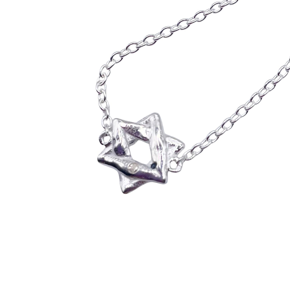 Back of silver Star of David bracelet by Amy Delson