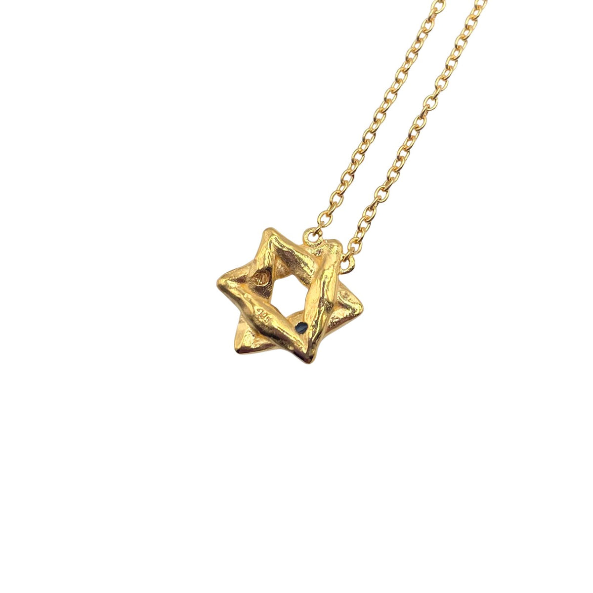 Back of gold Star of David Necklace by Amy Delson