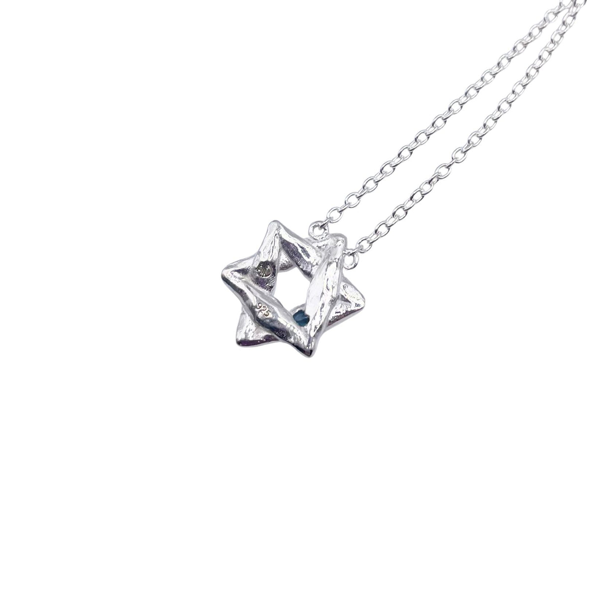 Back of Silver Star of David necklace Amy Delson