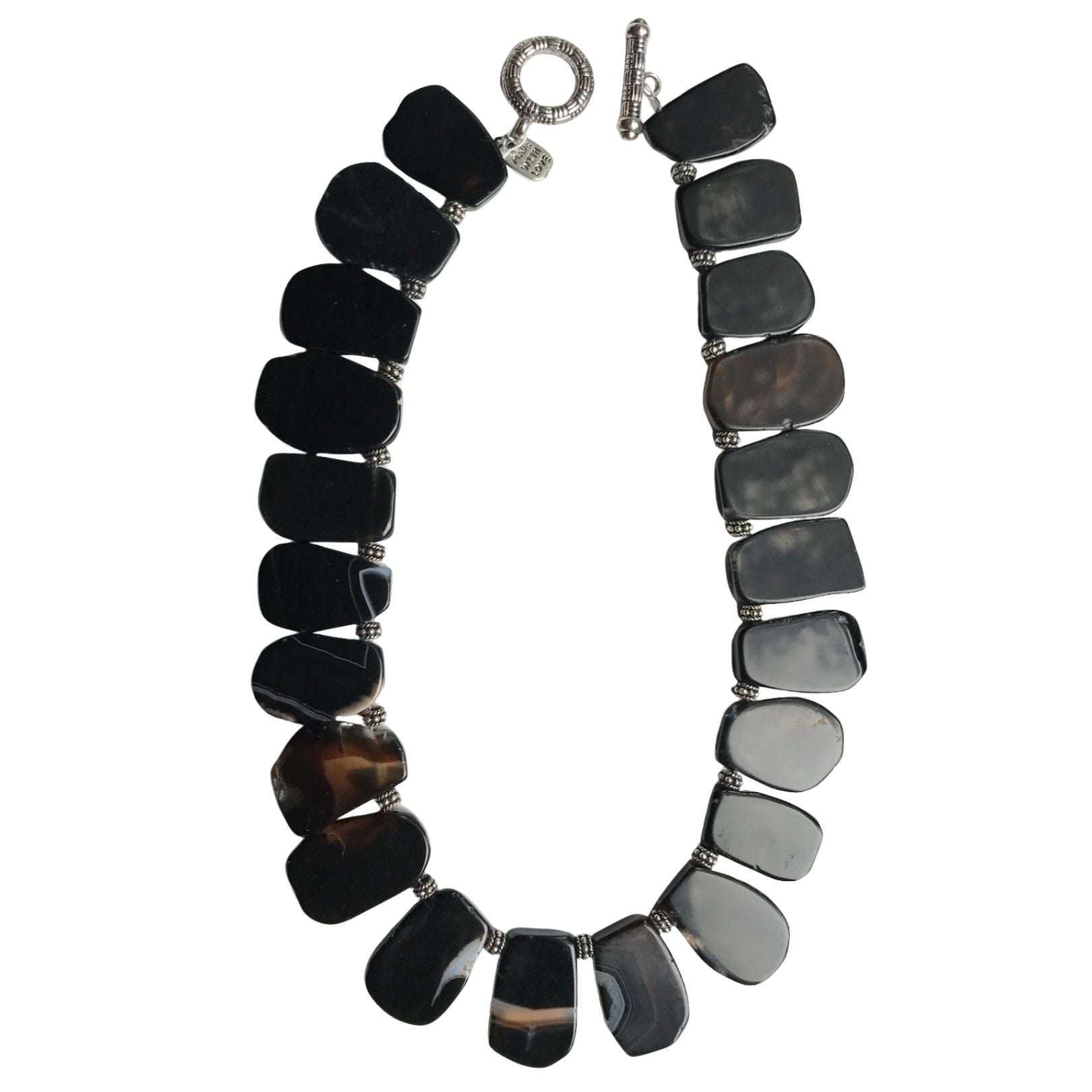 Black agate necklace by Amy Delson