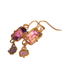 Lucinda Gold - Amethyst Blue Chalcedony 14k Gold Dangle Earrings