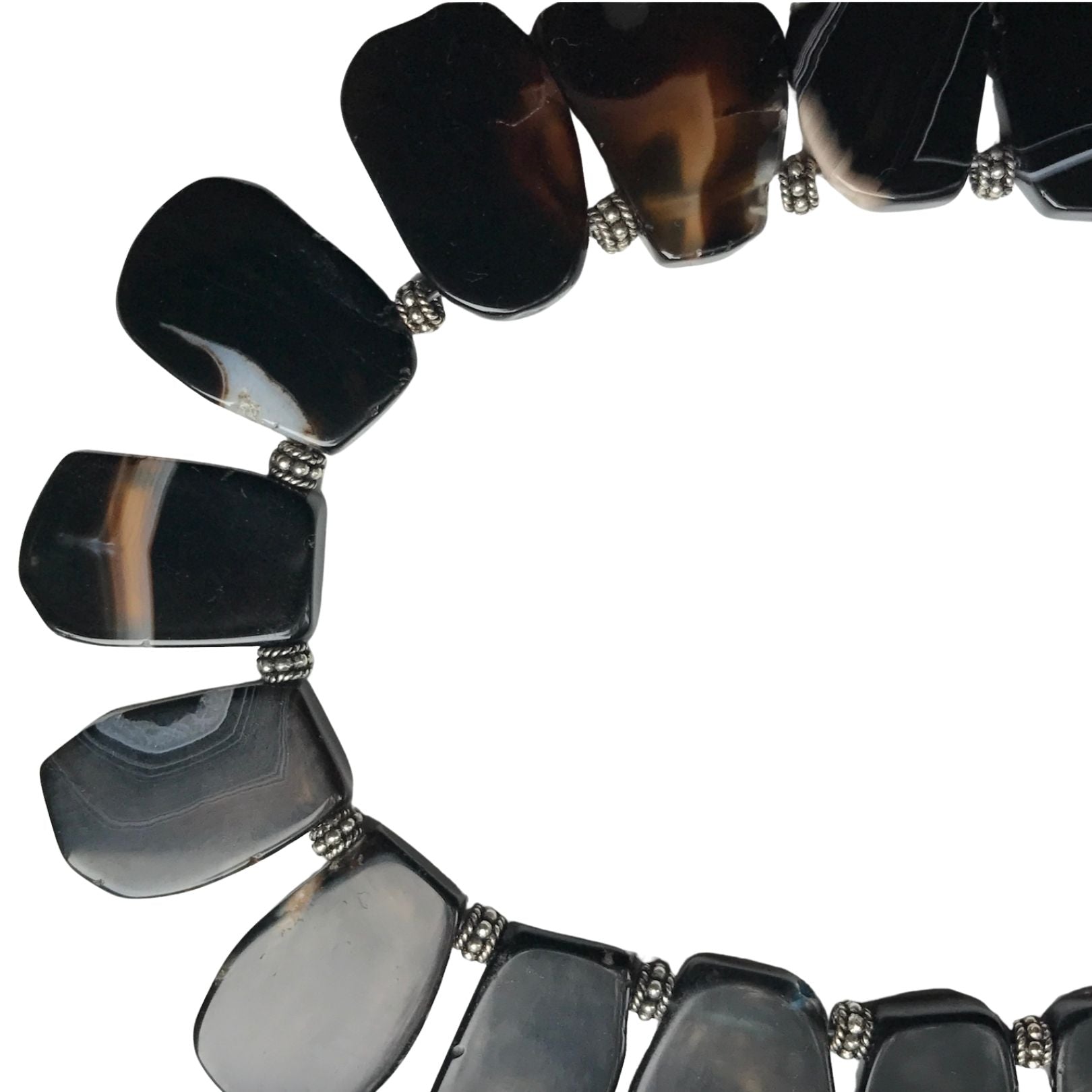 Detail of Black agate necklace by Amy Delson