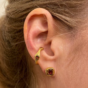 Garnet Ear Cuff and Stud Earring by Amy Delson