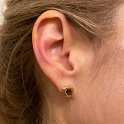 Garnet stud earring by Amy Delson