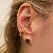 Amy Delson Amethyst Ear Cuff and Stud Earring