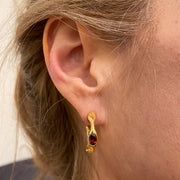 Garnet Hoop Earring by Amy Delson