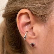 Garnet Silver Ear Stack by Amy Delson