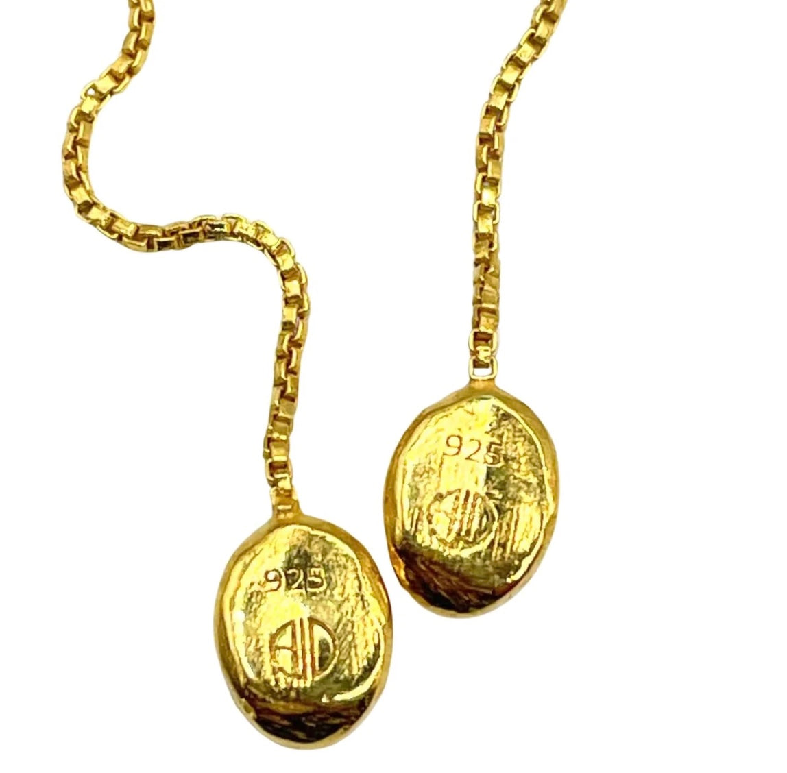 Back of Amy Delson Gold Threader Earrings