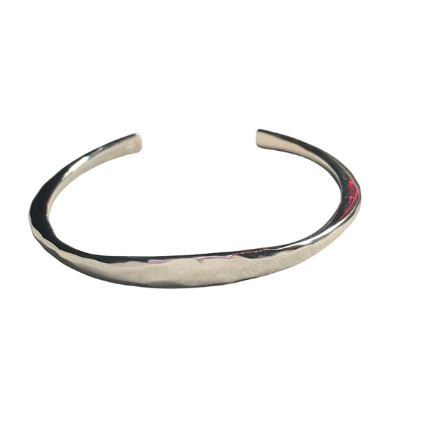 Silver forged cuff by Amy Delson 