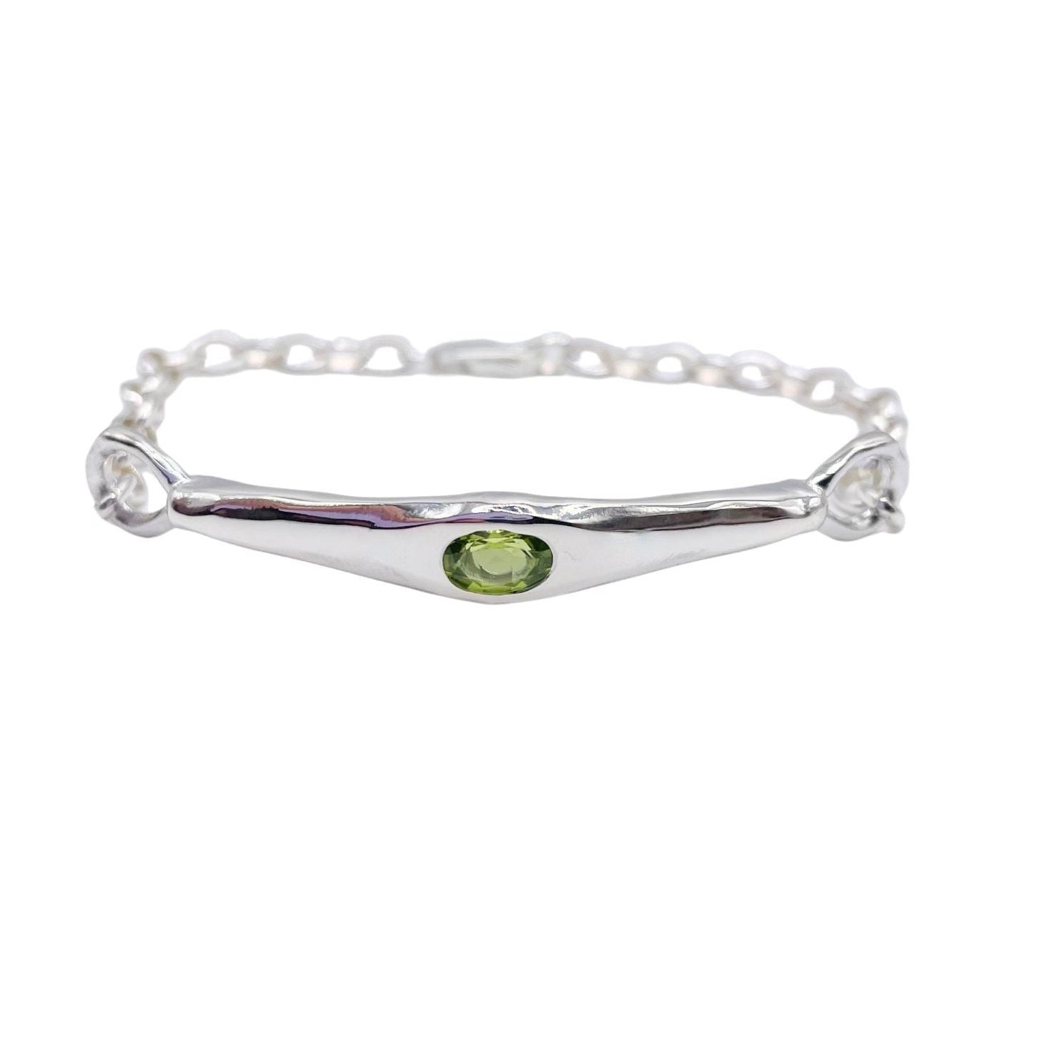 Amy Delson silver Peridot bracelet