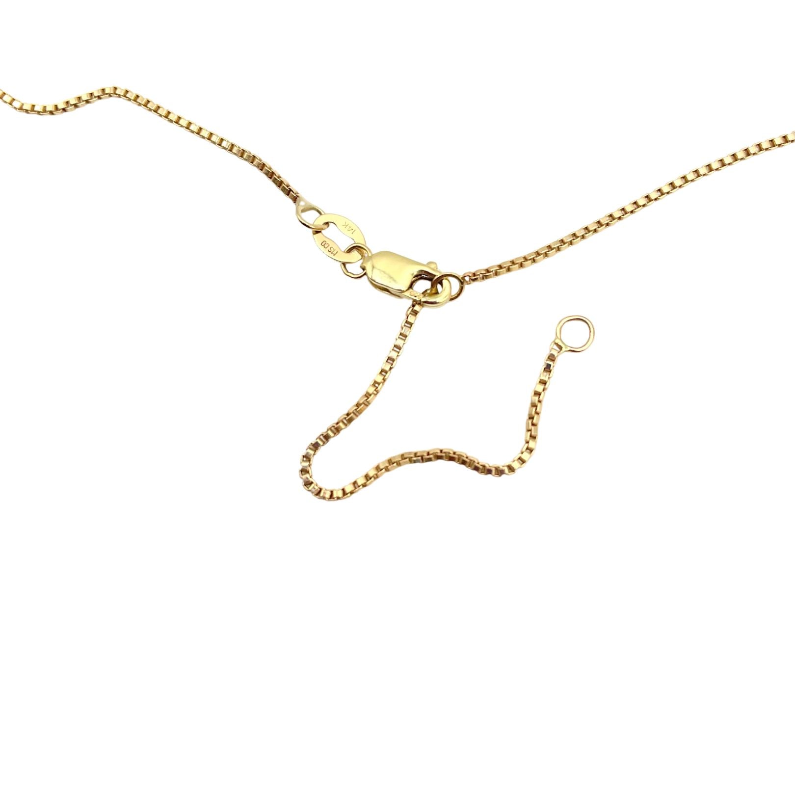 Clasp detail 14k Gold Initial Letter Necklace by Amy Delson