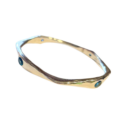 Amy Delson Silver Blue Topaz Bangle