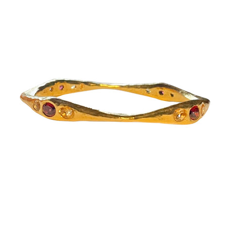 Garnet Citrine Gold Bangle Amy Delson