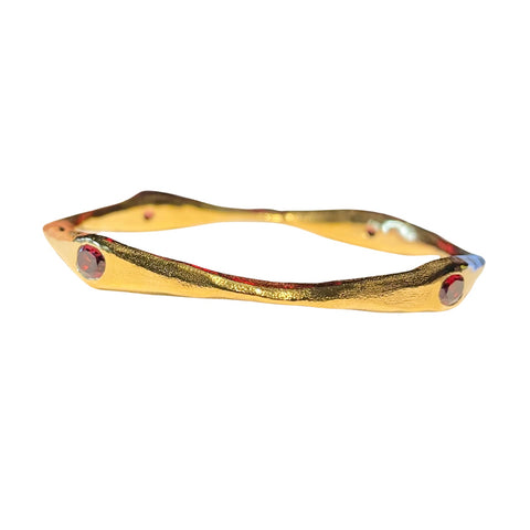 Garnet Gold Bangle Amy Delson