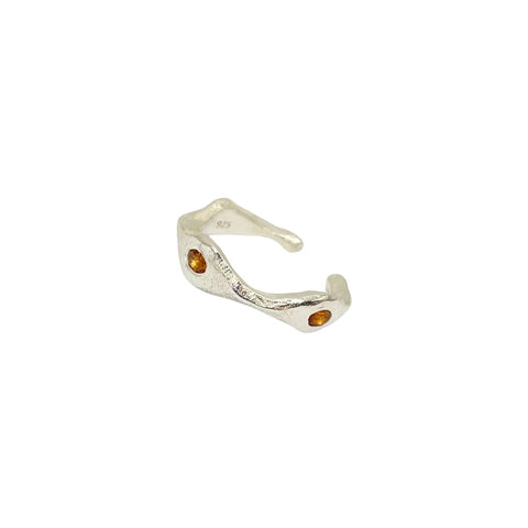 Citrine silver ear cuff Amy Delson