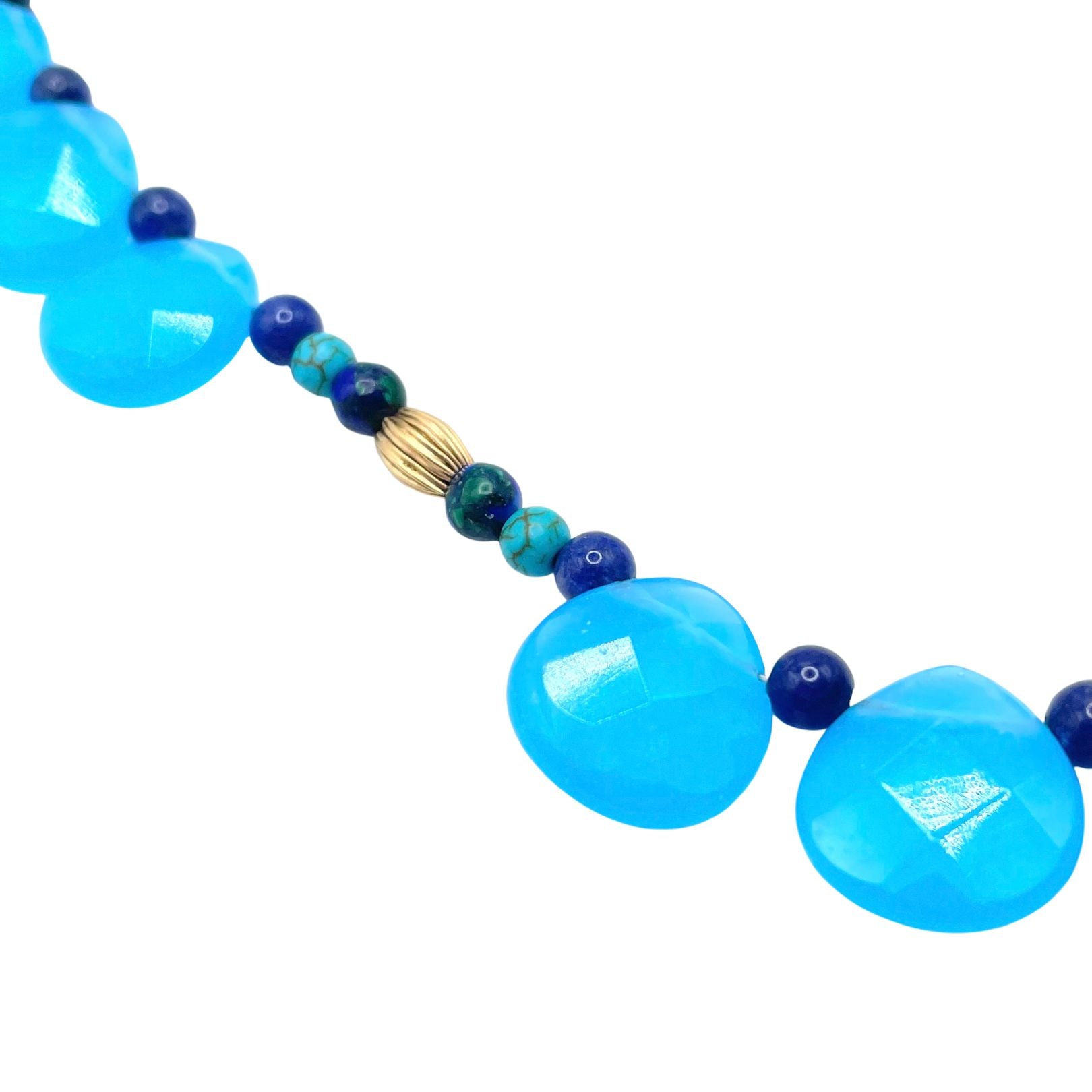 Cleo - Blue Lapis, Turquoise and Glass Necklace
