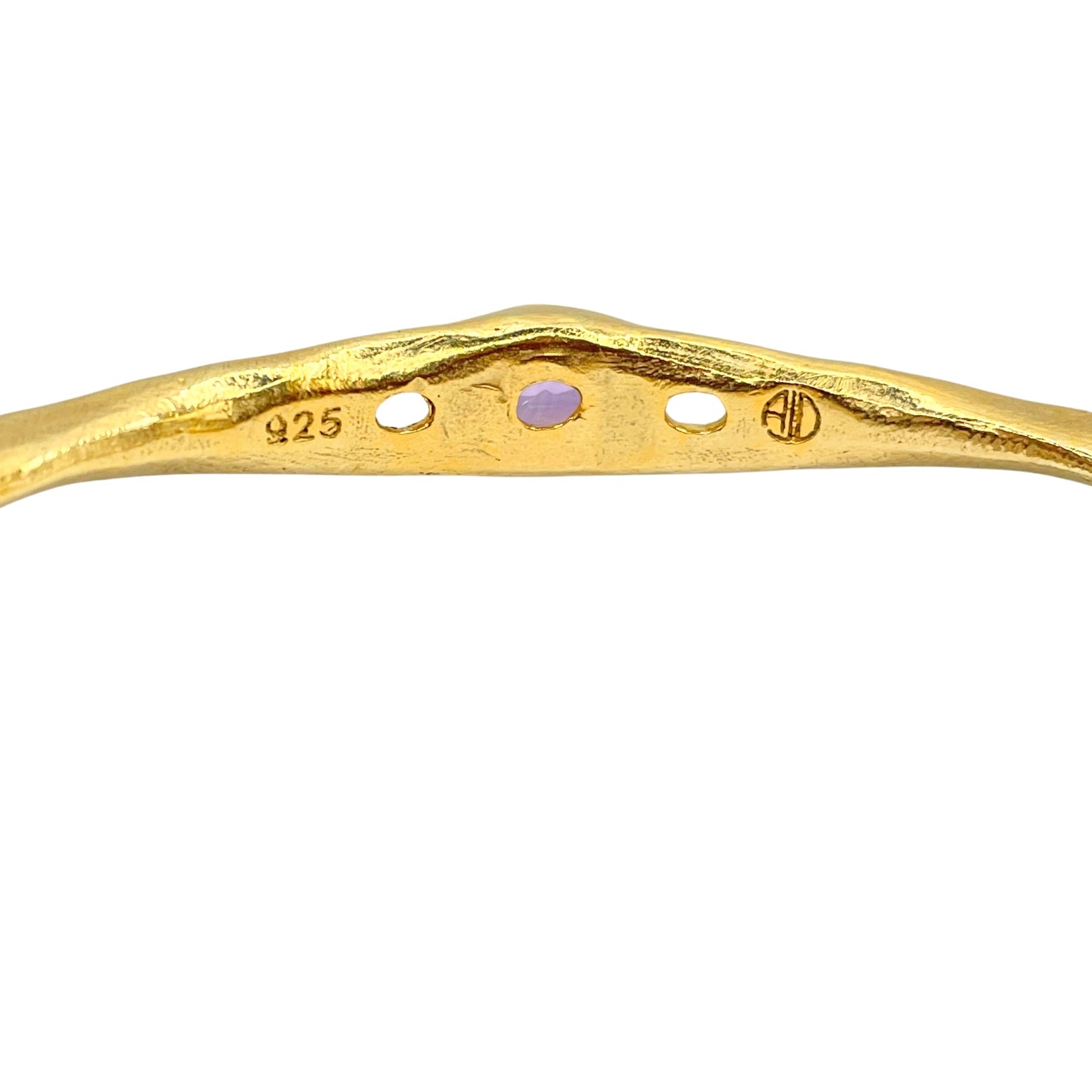 Inside amethyst blue topaz bangle