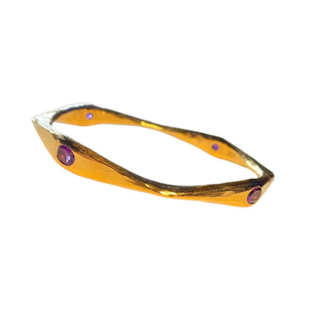 Amethyst gold bangle Amy Delson