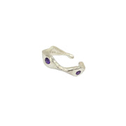 Amethyst silver ear cuff Amy Delson