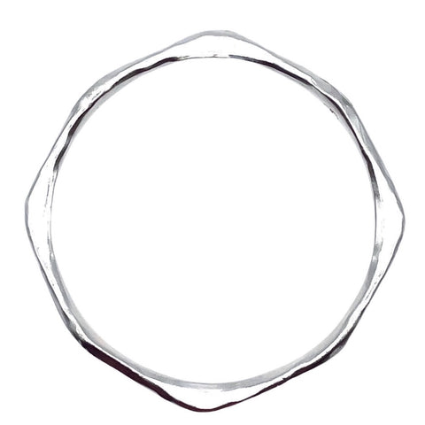 top view silver bangle