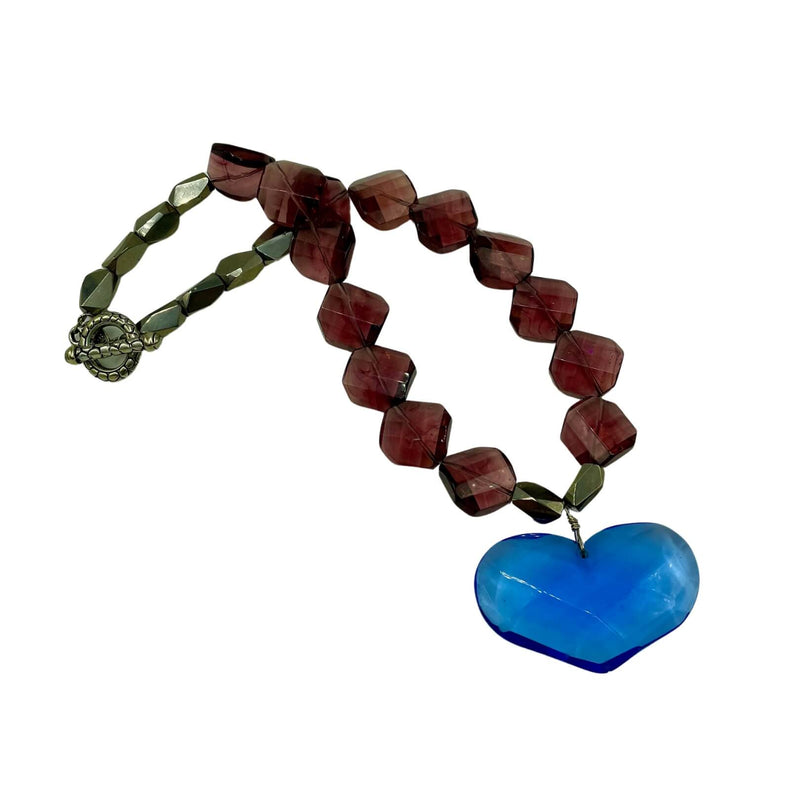 Amy delson blue heart Cindy necklace