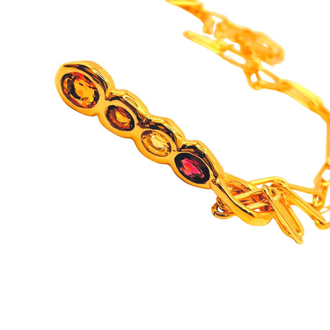 Side view Amy Delson Citrine Garnet Pendant