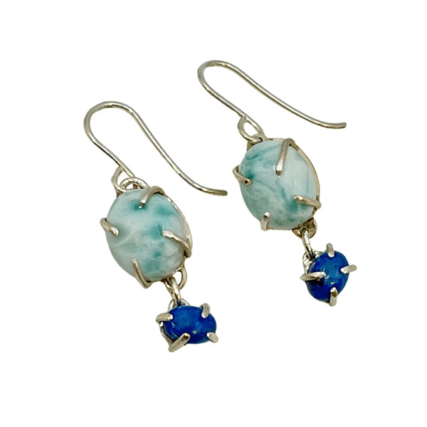 Amy Delson Larimar Lapis Lazuli Sterling Silver Earrings