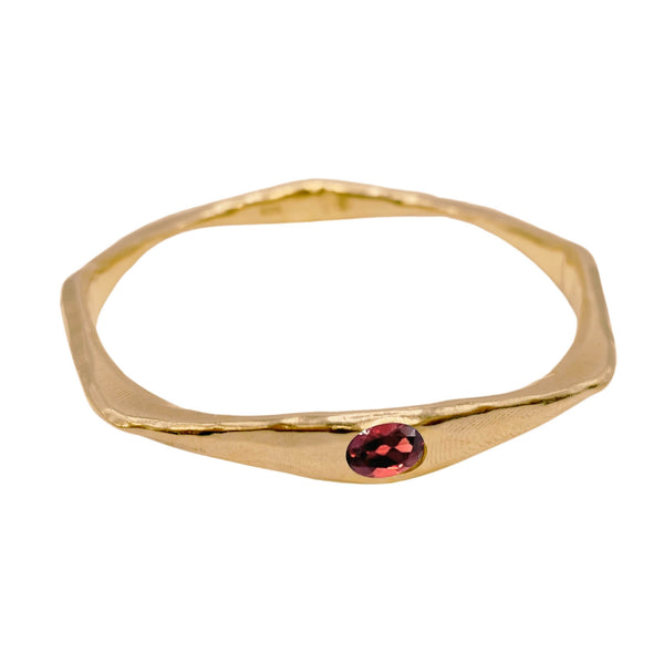 Amy Delson Garnet gold bangle bracelet