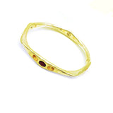 Amy Delson Gold Garnet Citrine Bangle Bracelet